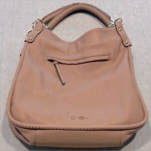 Jessica Simpson Tan Shoulder Bag with Gold Accents